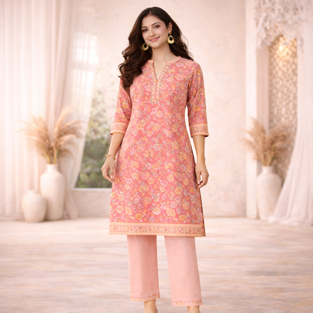 Daily wear ethnic cotton kurti for women in Jaipur style
